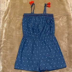 BCBGirls Printed Lightweight Denim Romper- 16